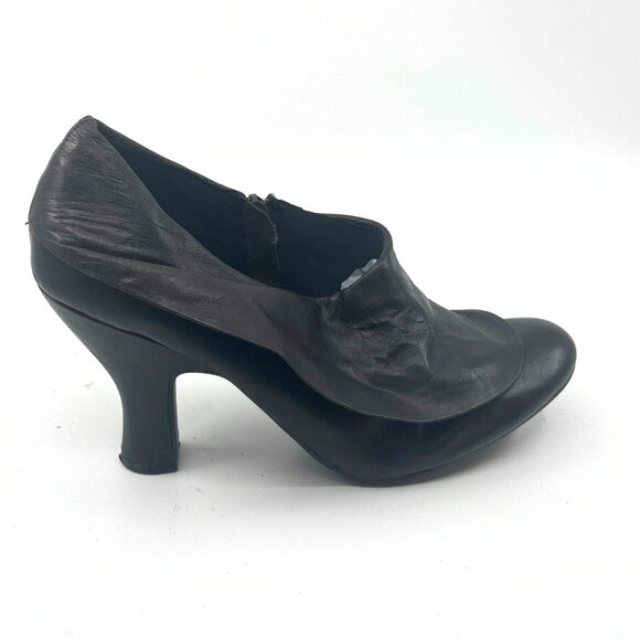 me too Fremont Leather Cuffed Ankle Bootie Spool Heel Shoe, Women's 9M, Brown - Picture 12 of 13